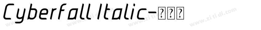 Cyberfall Italic字体转换